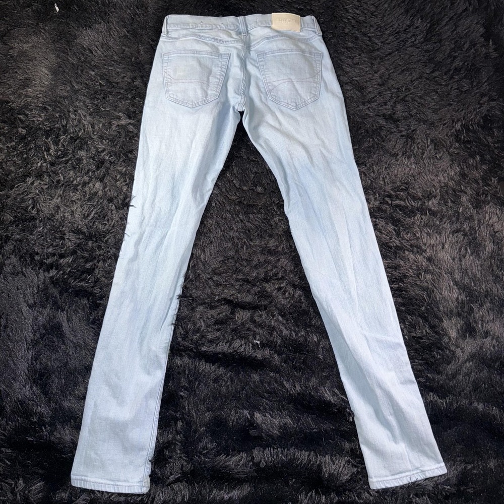 Hollister Stacked Skinny Jeans Mens 30x32 Distressed Ripped Denim Pants - Picture 9 of 10